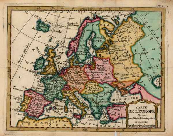 68-Europe and Europe Map By Joseph De La Porte