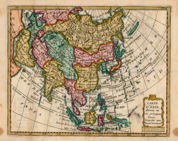 20-Asia and Asia Map By Joseph De La Porte