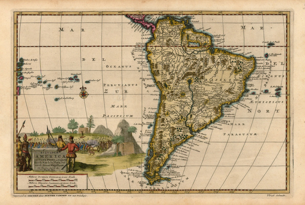 48-South America Map By Pieter van der Aa