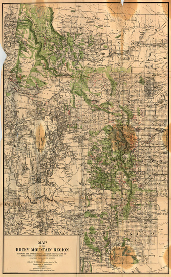 92-Rocky Mountains Map By Hoen & Co.