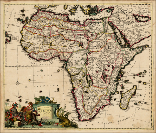 58-Africa and Africa Map By Carel Allard