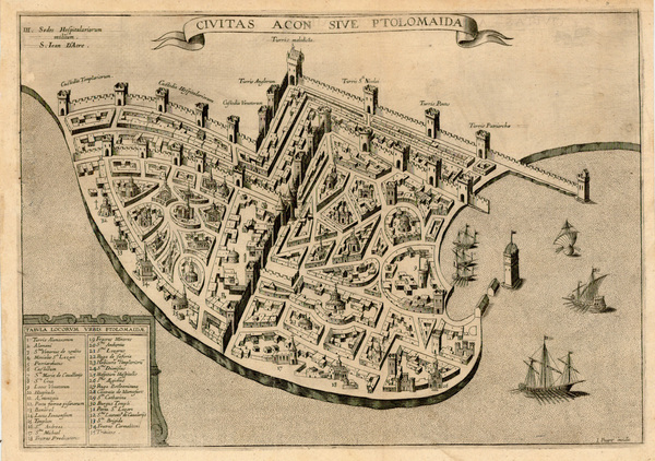 16-Holy Land Map By Jean Picart