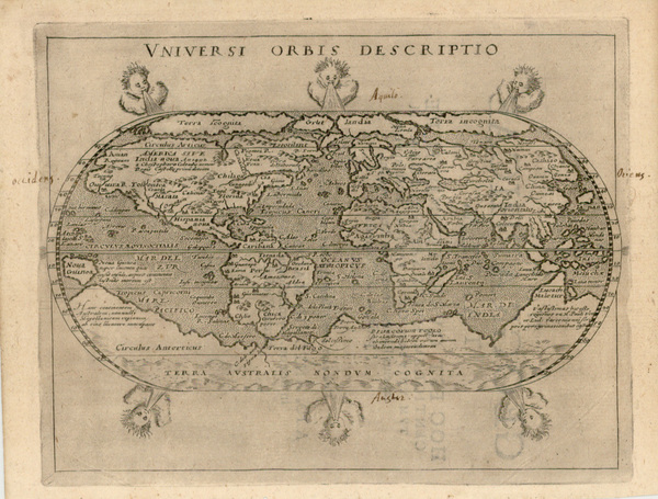 60-World and World Map By Giovanni Antonio Magini