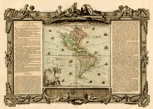 60-South America and America Map By Louis Brion de la Tour