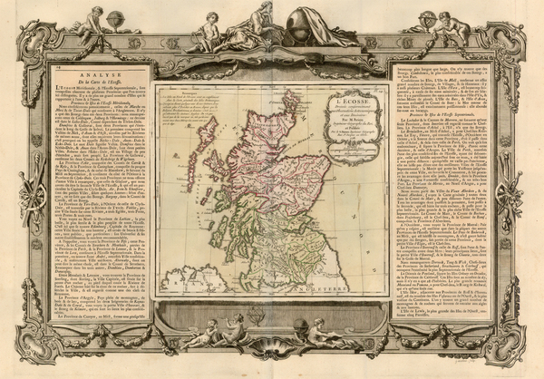 42-Scotland Map By Louis Charles Desnos