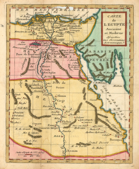 92-Asia, Middle East, Africa and North Africa Map By Joseph De La Porte