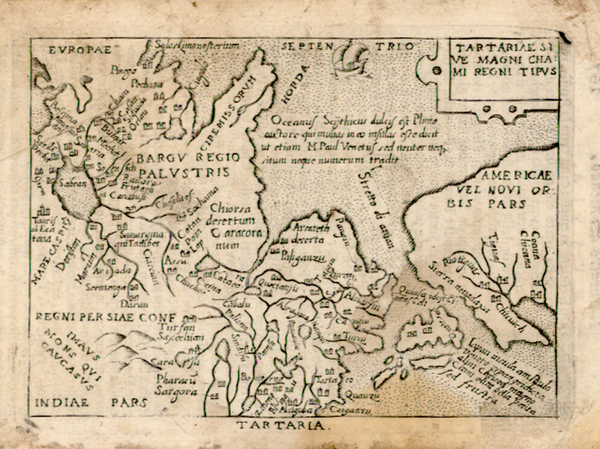 13-Alaska, Asia, China, Japan, Southeast Asia and California Map By Abraham Ortelius / Pietro Marc