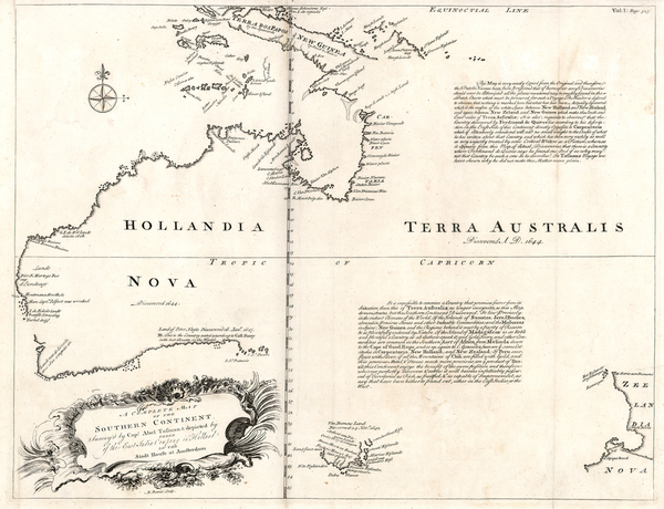 44-Australia Map By Emanuel Bowen