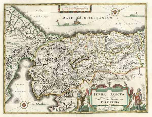 89-Asia and Holy Land Map By Willem Janszoon Blaeu