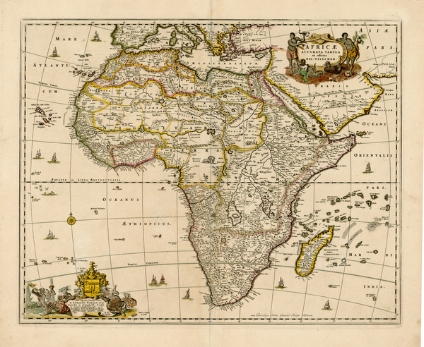 71-Africa and Africa Map By Nicolaes Visscher I