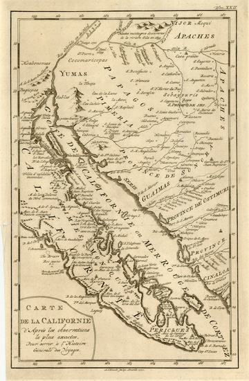 29-Southwest, Baja California and California Map By A. Krevelt