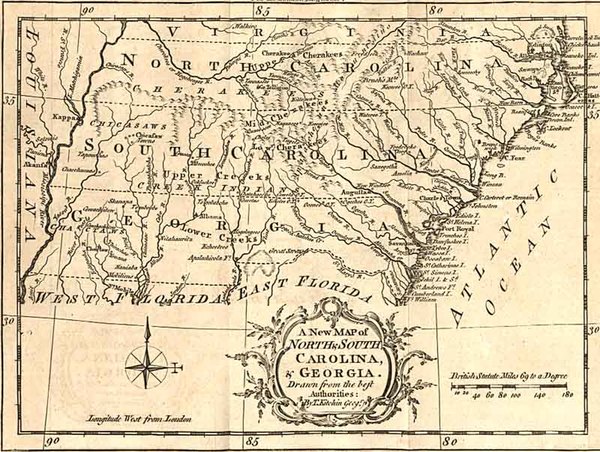 22-South and Southeast Map By London Magazine