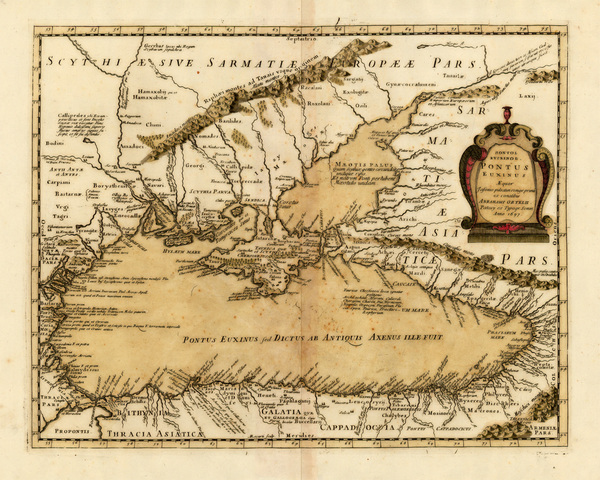 39-Russia, Ukraine, Balkans and Turkey Map By Giovanni Battista Recurti