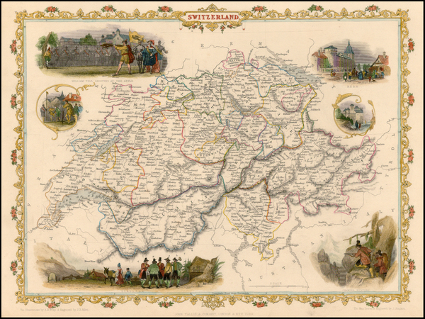 98-Europe and Switzerland Map By John Tallis