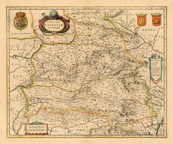 45-Spain Map By Willem Janszoon Blaeu