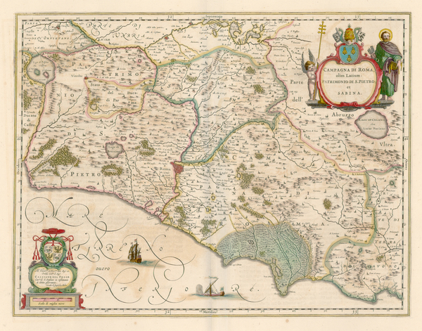 100-Europe and Italy Map By Willem Janszoon Blaeu