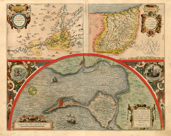 94-Spain Map By Abraham Ortelius