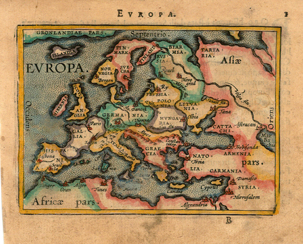 22-Europe and Europe Map By Abraham Ortelius / Johannes Baptista Vrients