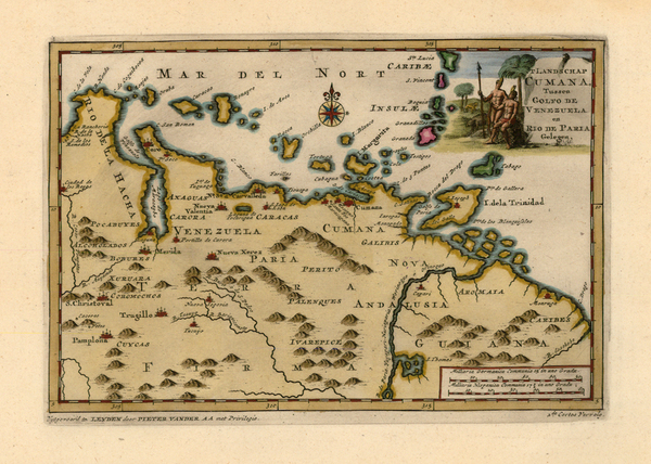 38-Caribbean and South America Map By Pieter van der Aa