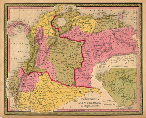 6-South America Map By Samuel Augustus Mitchell