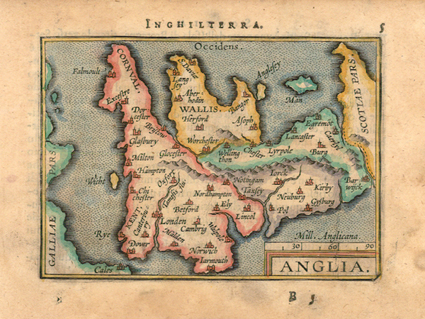 37-Europe and British Isles Map By Abraham Ortelius / Johannes Baptista Vrients