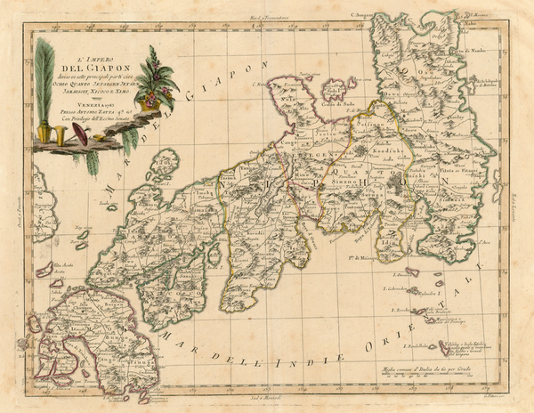 2-Asia and Japan Map By Antonio Zatta