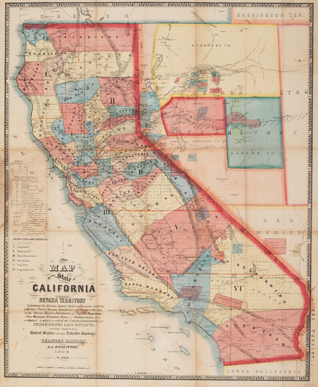 21-Southwest and California Map By A.J. Doolittle  &  Leander Ransom