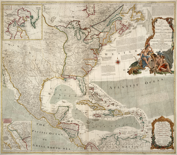 3-United States, North America, Caribbean and Central America Map By Robert Sayer  &  John Be