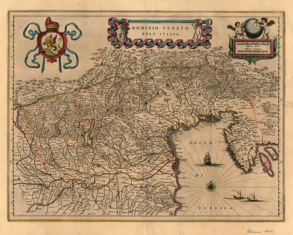 9-Europe, Balkans and Italy Map By Willem Janszoon Blaeu