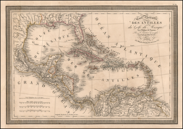 40-Caribbean Map By Louis Vivien