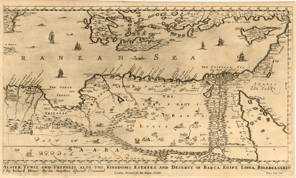 99-Europe, Turkey, Mediterranean, Africa, North Africa, Balearic Islands and Greece Map By Richard