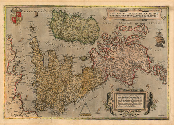 47-Europe and British Isles Map By Abraham Ortelius