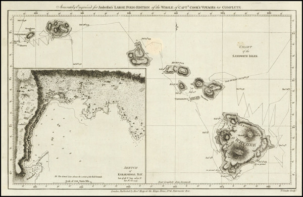 86-Hawaii, Australia & Oceania and Hawaii Map By James Cook