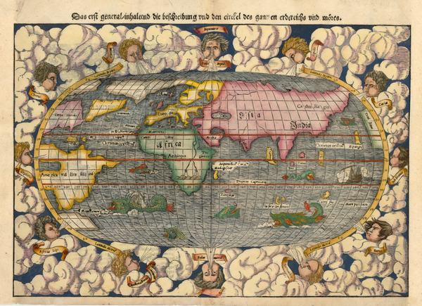 5-World and World Map By Sebastian Munster