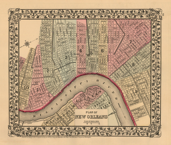 37-South Map By Samuel Augustus Mitchell Jr.