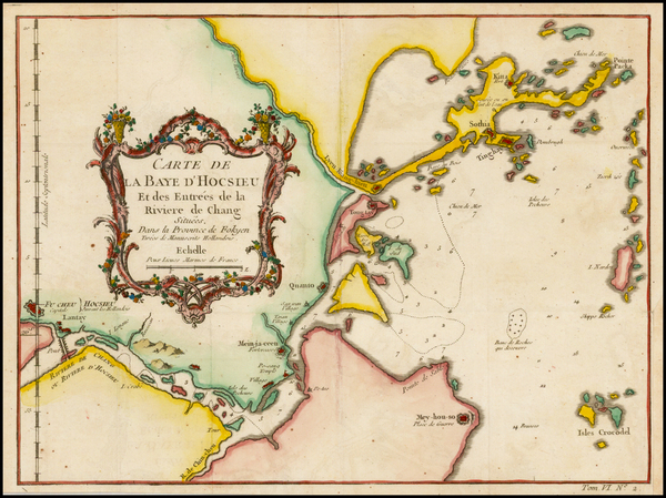 4-China Map By Jacques Nicolas Bellin
