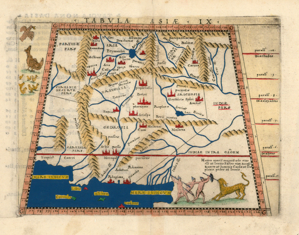 97-Asia, India and Central Asia & Caucasus Map By Giacomo Gastaldi