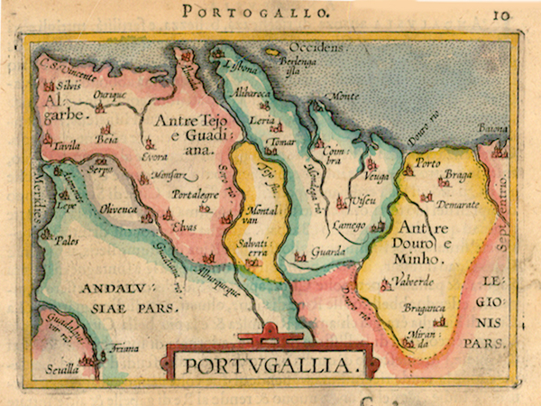 97-Europe and Portugal Map By Abraham Ortelius / Johannes Baptista Vrients