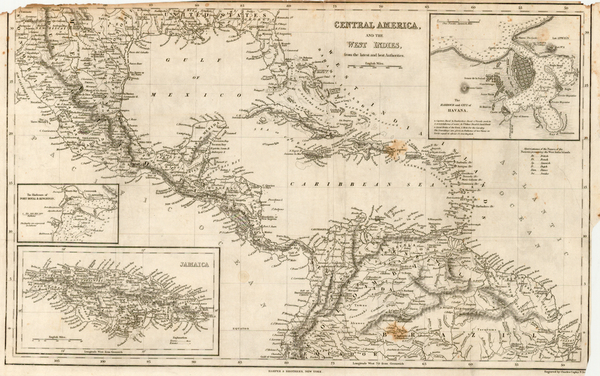 78-South, Southeast, Southwest, Mexico, Caribbean and Central America Map By Harper & Brothers