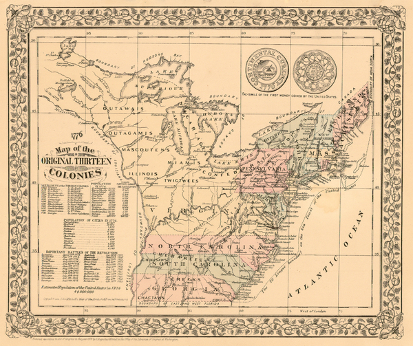 63-United States Map By Samuel Augustus Mitchell Jr.