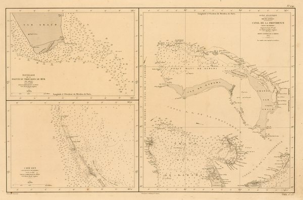 60-Caribbean Map By Depot de la Marine