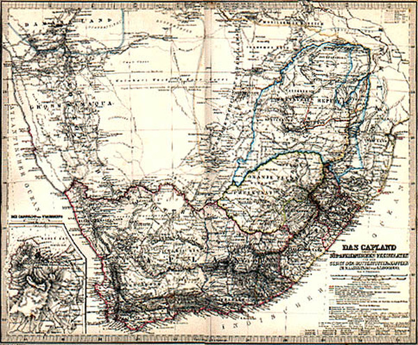 18-Africa and South Africa Map By Adolf Stieler