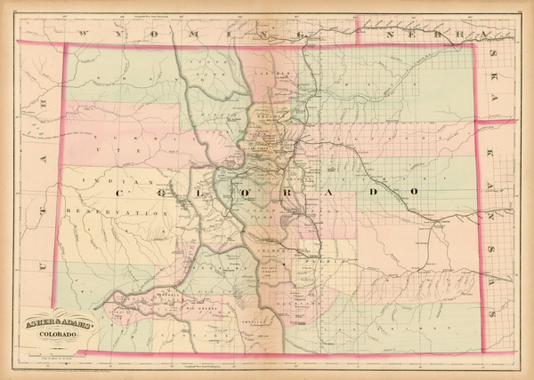 83-Southwest and Rocky Mountains Map By Asher  &  Adams