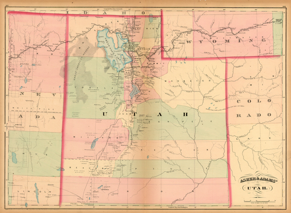 20-Plains, Southwest and Rocky Mountains Map By Asher  &  Adams