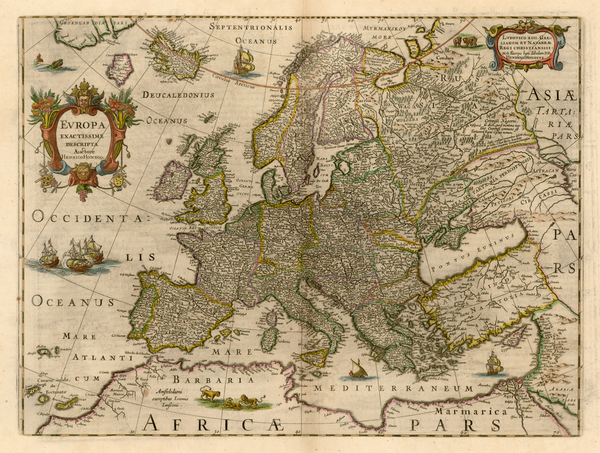 72-Europe Map By Henricus Hondius