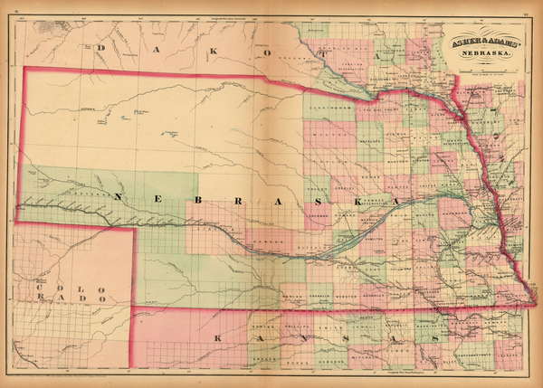 68-Midwest and Plains Map By Asher  &  Adams