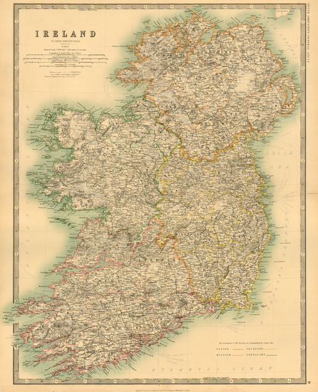 47-Europe and British Isles Map By W. & A.K. Johnston