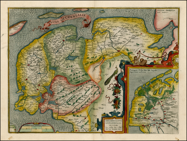 7-Netherlands Map By Abraham Ortelius