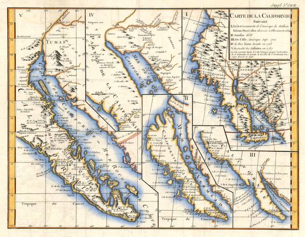 100-Baja California and California Map By Denis Diderot / Didier Robert de Vaugondy