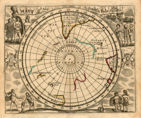 31-Southern Hemisphere and Polar Maps Map By John Seller